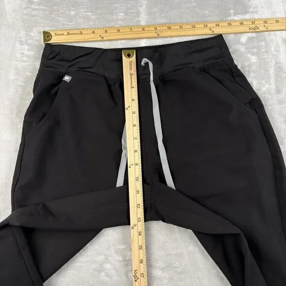 Figs Scrub Pants Womens M Zamora Jogger Petite Black Scrubs Bottom Medical Nurse - Picture 14 of 16